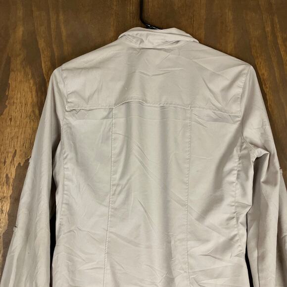 REI CO OP Womens Shirt Tan Button Down Long Sleeve Zip Pockets XS - Picture 10 of 12